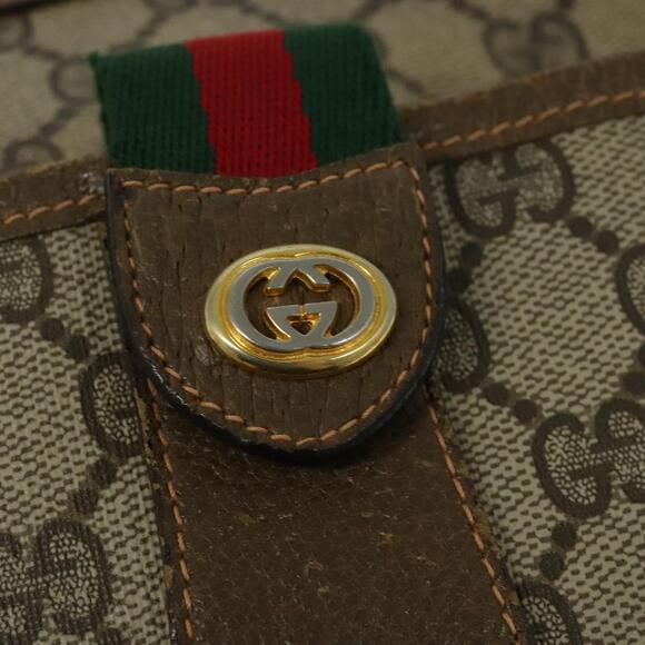 GUCCI GG Supreme Web Sherry Line Shoulder Bag Pvc Beige 89 02 032 - Picture 14 of 16